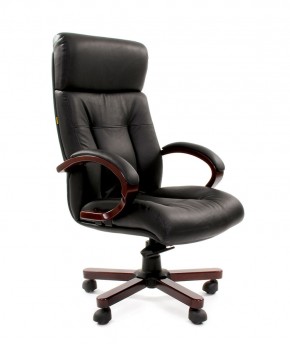 Кресло для руководителя CHAIRMAN  421 (Натуральная кожа) Черное в Коротчаево - korotchaevo.ok-mebel.com | фото 1