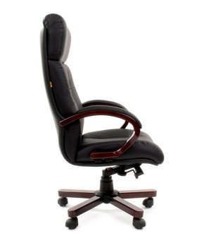 Кресло для руководителя CHAIRMAN  421 (Натуральная кожа) Черное в Коротчаево - korotchaevo.ok-mebel.com | фото 3