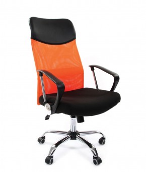 Кресло для руководителя CHAIRMAN 610 N (15-21 черный/сетка оранжевый) в Коротчаево - korotchaevo.ok-mebel.com | фото 1