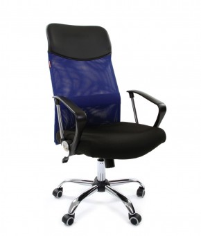 Кресло для руководителя CHAIRMAN 610 N (15-21 черный/сетка синий) в Коротчаево - korotchaevo.ok-mebel.com | фото 1
