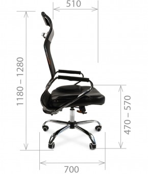 Кресло для руководителя CHAIRMAN 700 (Сетка) Черное в Коротчаево - korotchaevo.ok-mebel.com | фото 5