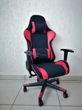 Кресло геймерское Barneo K-50 (черная сетка красные вставки) в Коротчаево - korotchaevo.ok-mebel.com | фото 1