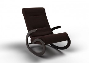 Кресло-качалка Мальта 10-Т-Ш (ткань/венге) ШОКОЛАД в Коротчаево - korotchaevo.ok-mebel.com | фото