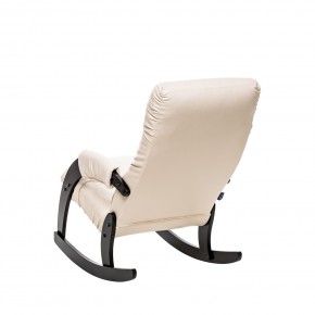 Кресло-качалка Модель 67 Венге текстура, к/з Varana cappuccino в Коротчаево - korotchaevo.ok-mebel.com | фото 4