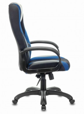 Кресло компьютерное BRABIX PREMIUM "Rapid GM-102" (экокожа/ткань, черное/синее) 532106 в Коротчаево - korotchaevo.ok-mebel.com | фото 3