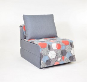 Кресло-кровать бескаркасное Харви (серый-геометрия слейт) в Коротчаево - korotchaevo.ok-mebel.com | фото