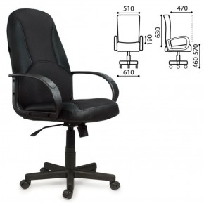 Кресло офисное BRABIX "City EX-512" (кожзам черный, ткань черная) 531407 в Коротчаево - korotchaevo.ok-mebel.com | фото 2