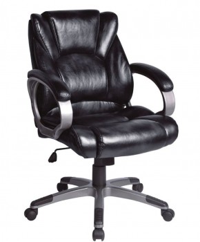 Кресло офисное BRABIX "Eldorado EX-504", экокожа, черное, 530874 в Коротчаево - korotchaevo.ok-mebel.com | фото