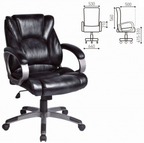 Кресло офисное BRABIX "Eldorado EX-504", экокожа, черное, 530874 в Коротчаево - korotchaevo.ok-mebel.com | фото 3