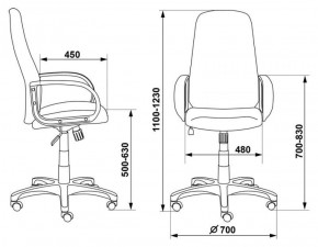 Кресло руководителя Бюрократ CH-808AXSN/G темно-серый 3C1 в Коротчаево - korotchaevo.ok-mebel.com | фото 3