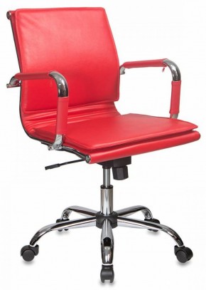 Кресло руководителя Бюрократ CH-993-LOW/RED красный в Коротчаево - korotchaevo.ok-mebel.com | фото