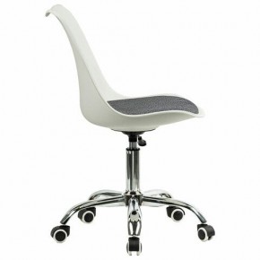 Кресло стул BRABIX "Eames MG-310 CH", хром, пластик белый, ткань серая, 532924 в Коротчаево - korotchaevo.ok-mebel.com | фото 3