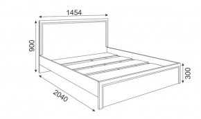 Кровать 1.4 М16 Стандарт с настилом Беатрис (Орех гепланкт) в Коротчаево - korotchaevo.ok-mebel.com | фото