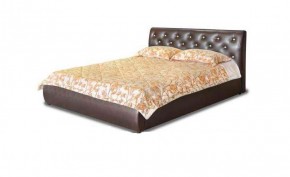 Кровать 1600 Флоренция в к/з "Классик 307 коричневый" (серия Норма) + основание + опоры в Коротчаево - korotchaevo.ok-mebel.com | фото