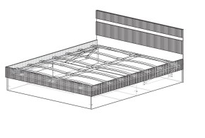 ОЛИВИЯ Кровать 1600 с основанием и ПМ в Коротчаево - korotchaevo.ok-mebel.com | фото 4