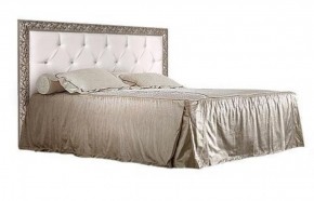 Кровать 2-х спальная(1,6 м)Тиффани Premium черная/серебро с мягким элементом со стразами с подъемным механизмом (ТФКР-2[3][7](П) в Коротчаево - korotchaevo.ok-mebel.com | фото