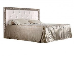 Кровать 2-х спальная (1,6 м) Тиффани штрих-лак/серебро с мягким изголовьем (ТФКР-2) в Коротчаево - korotchaevo.ok-mebel.com | фото