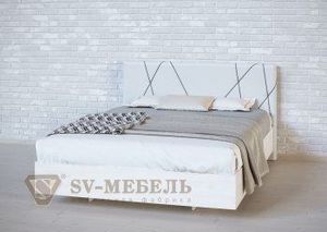 Кровать 1400 двойная №1 изголовье Абстракция в Коротчаево - korotchaevo.ok-mebel.com | фото 2