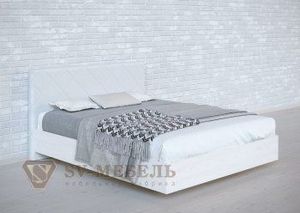 Кровать 1400 двойная №1 изголовье Ромб в Коротчаево - korotchaevo.ok-mebel.com | фото 2