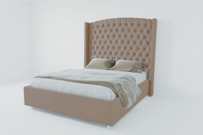 Кровать Берлин ЛЮКС с ПМ 1600 (велюр серый) в Коротчаево - korotchaevo.ok-mebel.com | фото