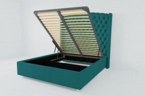 Кровать Берлин ЛЮКС с ПМ 900 (велюр бирюзовый) в Коротчаево - korotchaevo.ok-mebel.com | фото