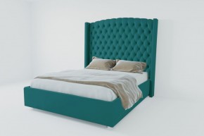 Кровать Берлин ЛЮКС с ПМ 900 (велюр бирюзовый) в Коротчаево - korotchaevo.ok-mebel.com | фото 3