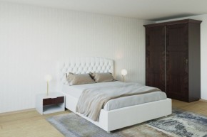 Кровать Берлин с ПМ 1800 (экокожа белая) в Коротчаево - korotchaevo.ok-mebel.com | фото