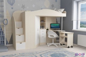 Кровать-чердак Юниор 4 (800*1900) в Коротчаево - korotchaevo.ok-mebel.com | фото 6