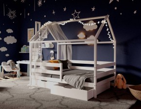 Кровать-домик 80*190 Белый в Коротчаево - korotchaevo.ok-mebel.com | фото