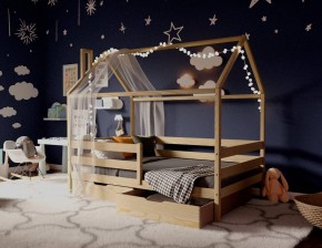 Кровать-домик 80*190 без покраски в Коротчаево - korotchaevo.ok-mebel.com | фото