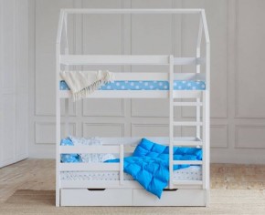Кровать-домик двухъярусная 80*160 Белый в Коротчаево - korotchaevo.ok-mebel.com | фото 5