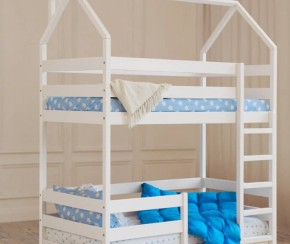 Кровать-домик двухъярусная 80*160 Белый в Коротчаево - korotchaevo.ok-mebel.com | фото 6