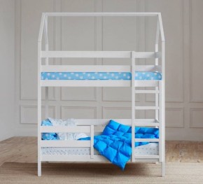 Кровать-домик двухъярусная 80*190 Белый в Коротчаево - korotchaevo.ok-mebel.com | фото 4