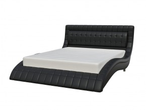 ВИРГИНИЯ Кровать 1600 (экокожа черная) в Коротчаево - korotchaevo.ok-mebel.com | фото 2