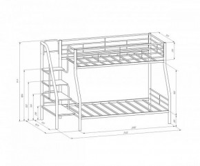 Кровать двухъярусная "Толедо-1" Черный/Венге в Коротчаево - korotchaevo.ok-mebel.com | фото 2