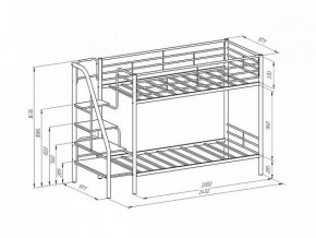 Кровать двухъярусная "Толедо" Черный/Венге в Коротчаево - korotchaevo.ok-mebel.com | фото 2