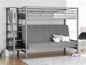Кровать двухъярусная с диваном "Мадлен-3" (Серый/Серый) в Коротчаево - korotchaevo.ok-mebel.com | фото 1