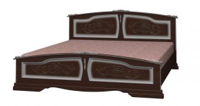 ЕЛЕНА Кровать из массива 1400 (Орех темный) в Коротчаево - korotchaevo.ok-mebel.com | фото