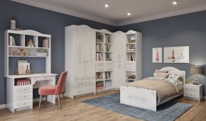 KI-KI КРД900.1 Кровать 900 (белый/белое дерево) в Коротчаево - korotchaevo.ok-mebel.com | фото 2