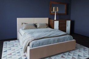 Кровать Корсика с ПМ 1600 (экокожа бежевая) в Коротчаево - korotchaevo.ok-mebel.com | фото 2