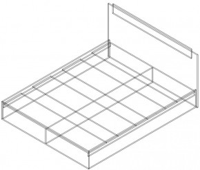 СОФИЯ Кровать КР1600 (венге/дуб белфорт) щиты в Коротчаево - korotchaevo.ok-mebel.com | фото 2