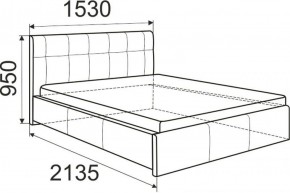 Кровать Изабелла с латами Newtone light beige 1400x2000 в Коротчаево - korotchaevo.ok-mebel.com | фото 1