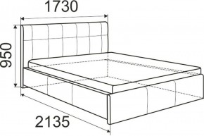 Кровать Изабелла с латами Newtone light beige 1400x2000 в Коротчаево - korotchaevo.ok-mebel.com | фото 2