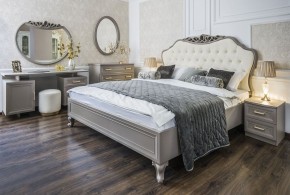 Кровать Мокко 1600 с мягким изголовьем + основание (серый камень) в Коротчаево - korotchaevo.ok-mebel.com | фото