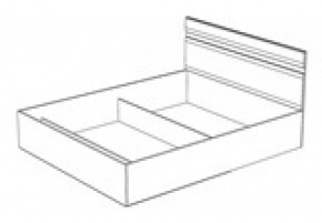 Кровать Ненси 1600 без основания (1640*900*2042)  Венге/Белый в Коротчаево - korotchaevo.ok-mebel.com | фото