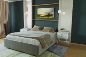 Кровать Подиум с ортопедическим основанием 1200 (велюр темно-серый) в Коротчаево - korotchaevo.ok-mebel.com | фото 3