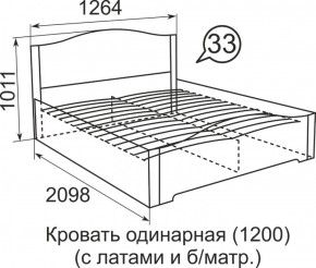 Кровать с латами Виктория 1600*2000 в Коротчаево - korotchaevo.ok-mebel.com | фото 4