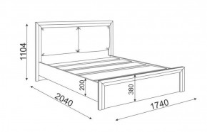 Кровать 1.6 Глэдис М31 с настилом и мягкой частью (ЯШС/Белый) в Коротчаево - korotchaevo.ok-mebel.com | фото 3