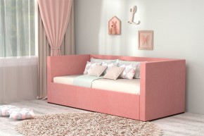 Кровать с ПМ (арт.030) (с/м 900*2000мм) (б/матр), ткань розовая в Коротчаево - korotchaevo.ok-mebel.com | фото