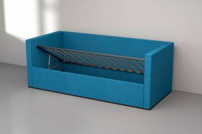 Кровать с ПМ (арт.030) (с/м 900*2000мм) (б/матр), ткань синяя в Коротчаево - korotchaevo.ok-mebel.com | фото 2